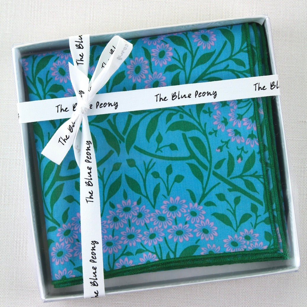 Michaelmas Daisy Cotton Lawn Kerchief