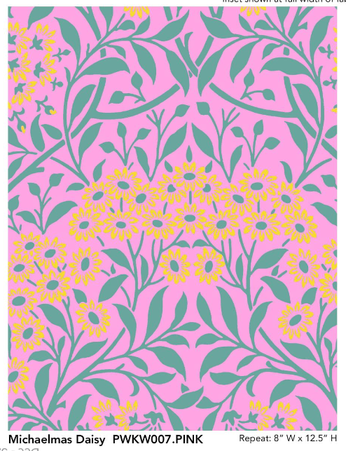 Michaelmas / Pink by Kaffe Fassett x William Morris & Co.