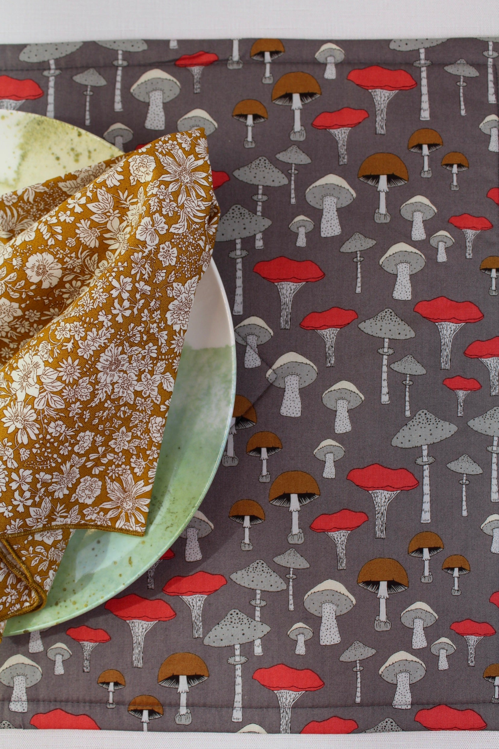Morally Grey Mushrooms Placemats