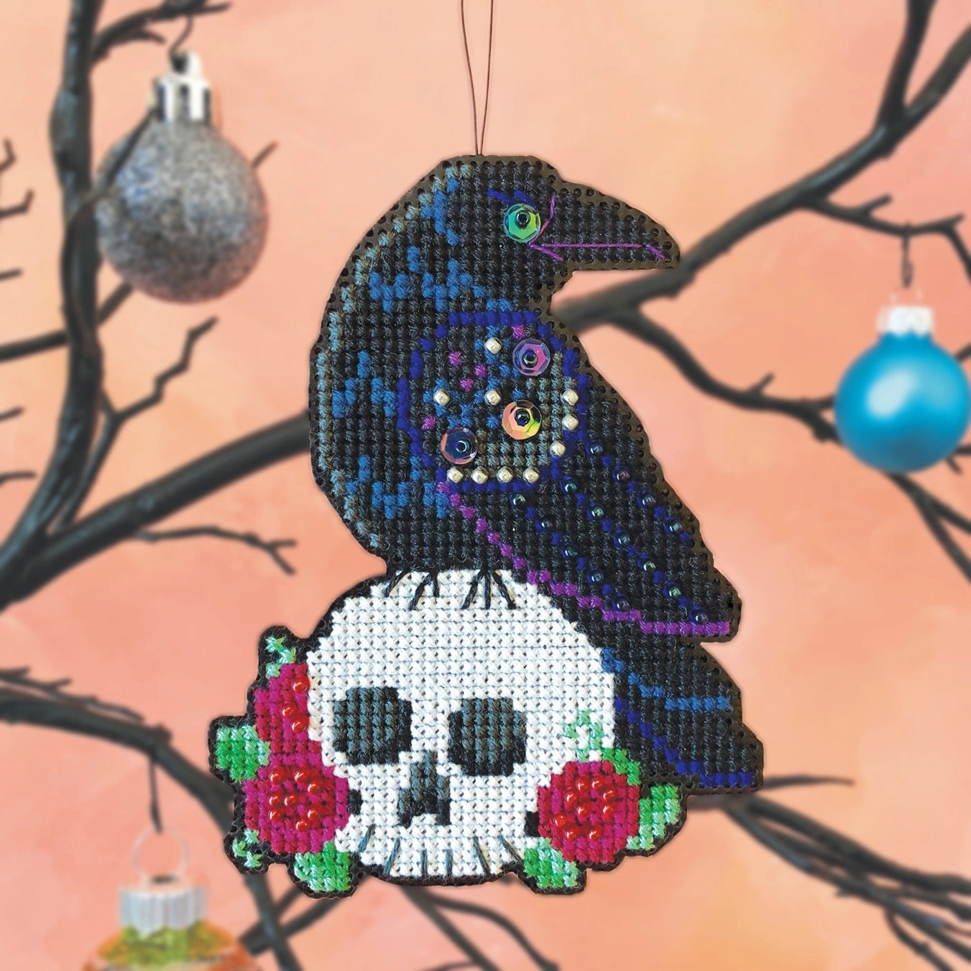A Merry Pair - Cross Stitch Ornament Kit — The Blue Peony