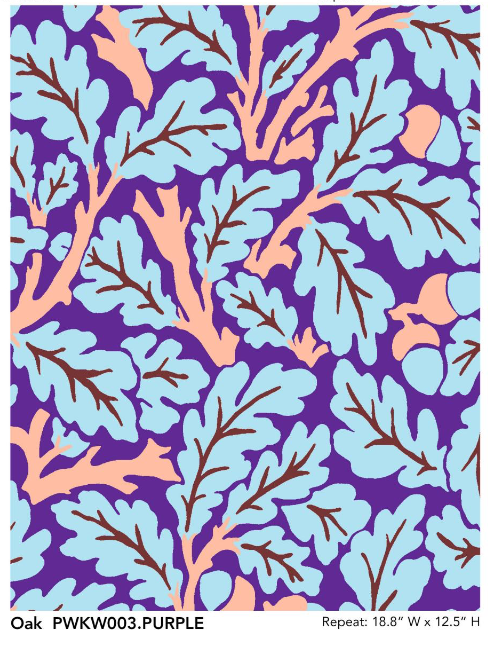 Oak / Purple by Kaffe Fassett x William Morris & Co.