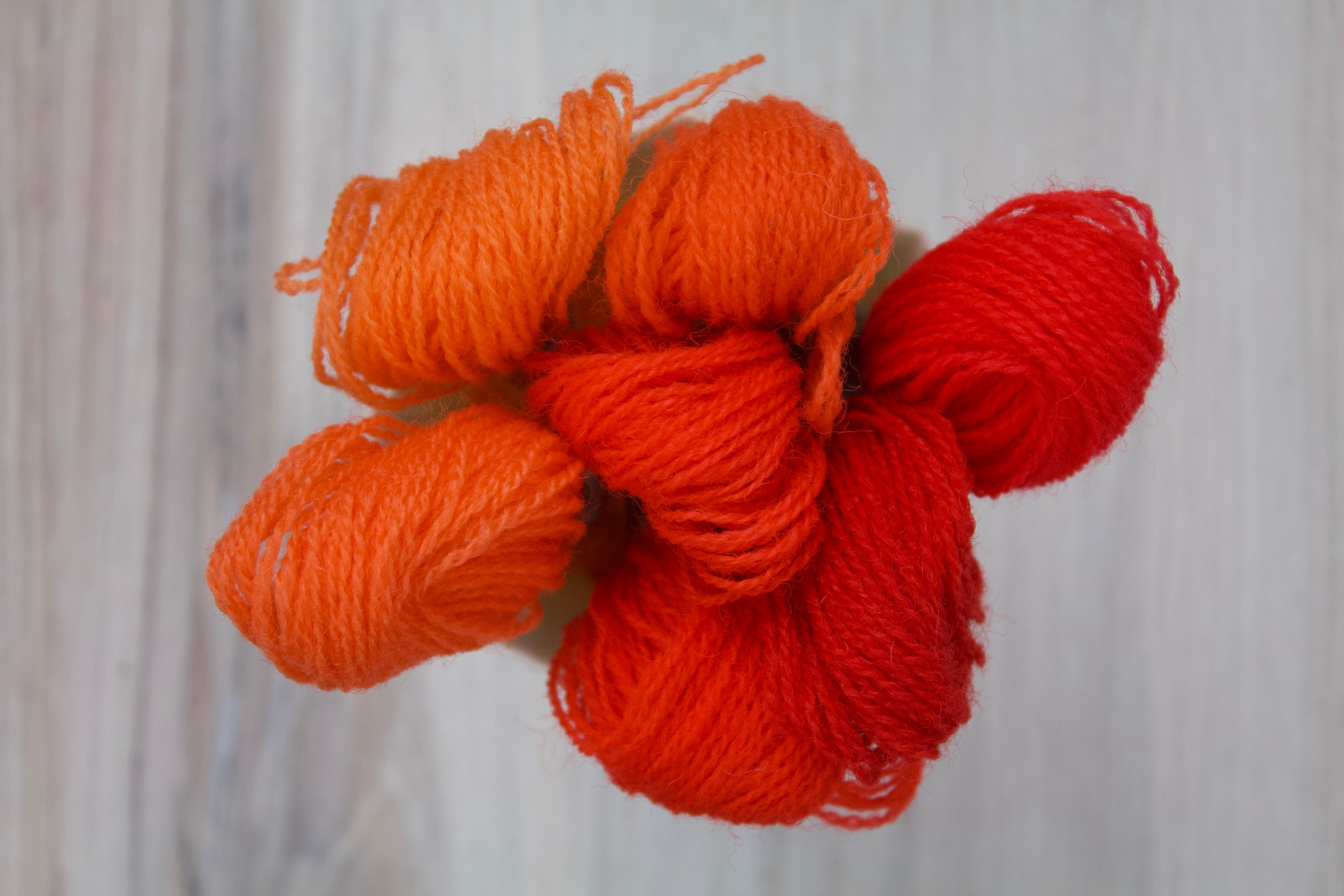 Individual Appletons Crewel Wool Skeins from the Orange Red Colorway