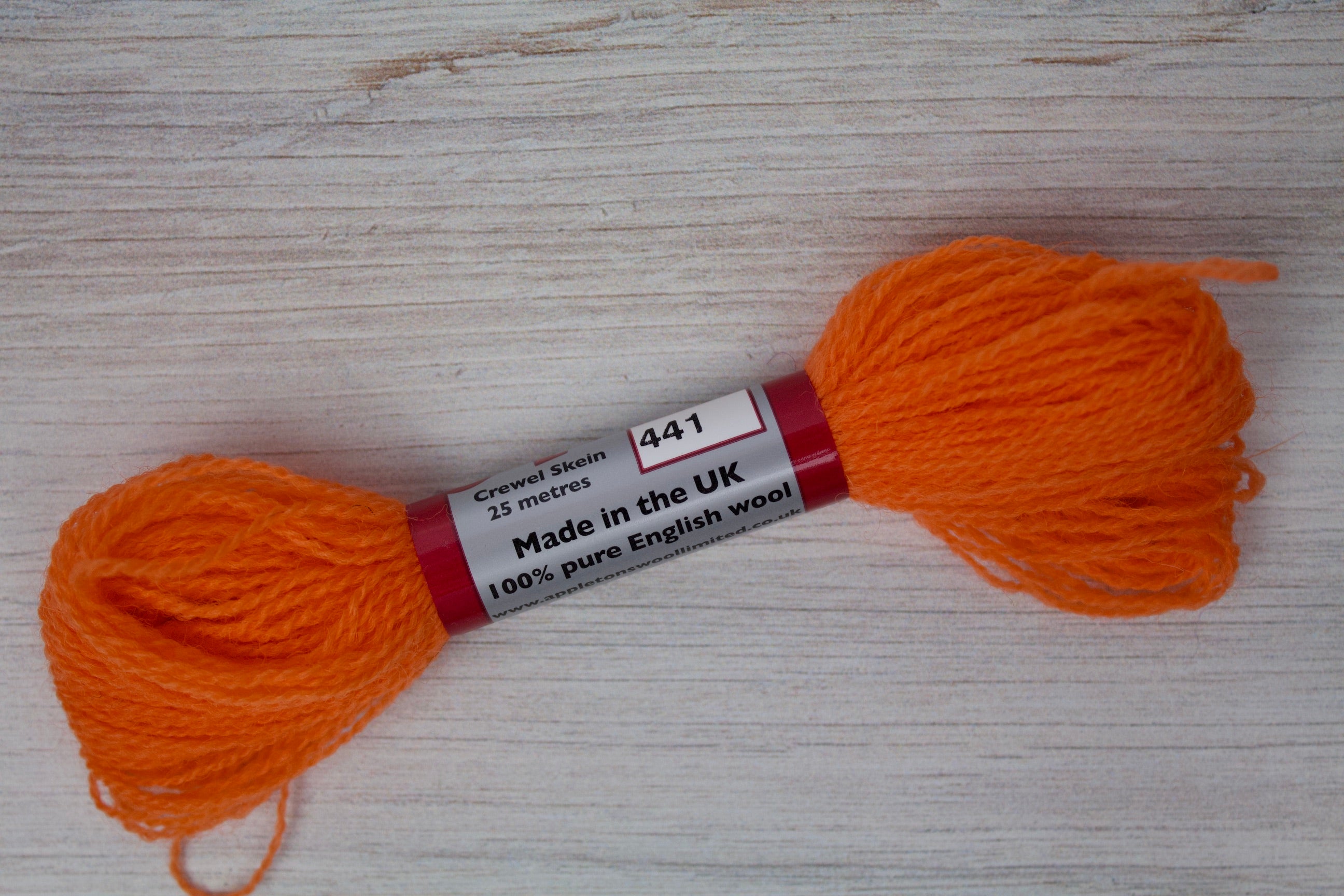 Individual Appletons Crewel Wool Skeins from the Orange Red Colorway