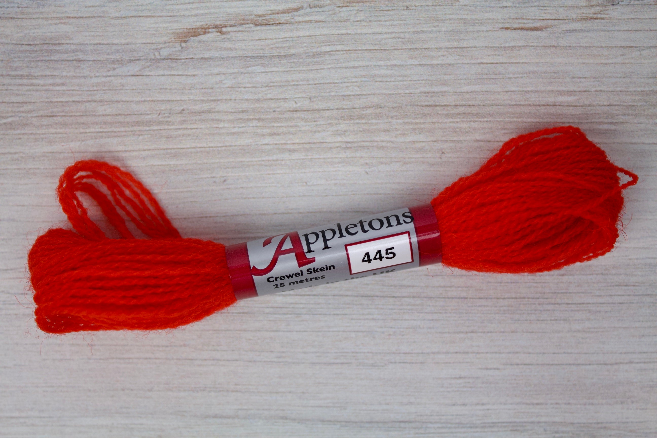 Individual Appletons Crewel Wool Skeins from the Orange Red Colorway