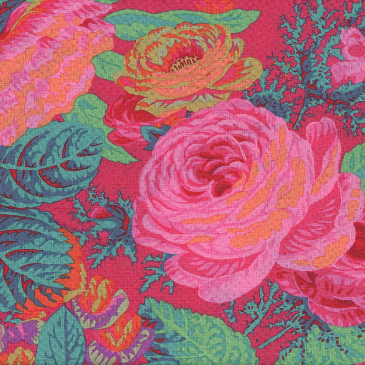 Floral Burst Red by Kaffe Fassett Collective Fabrics — The Blue Peony