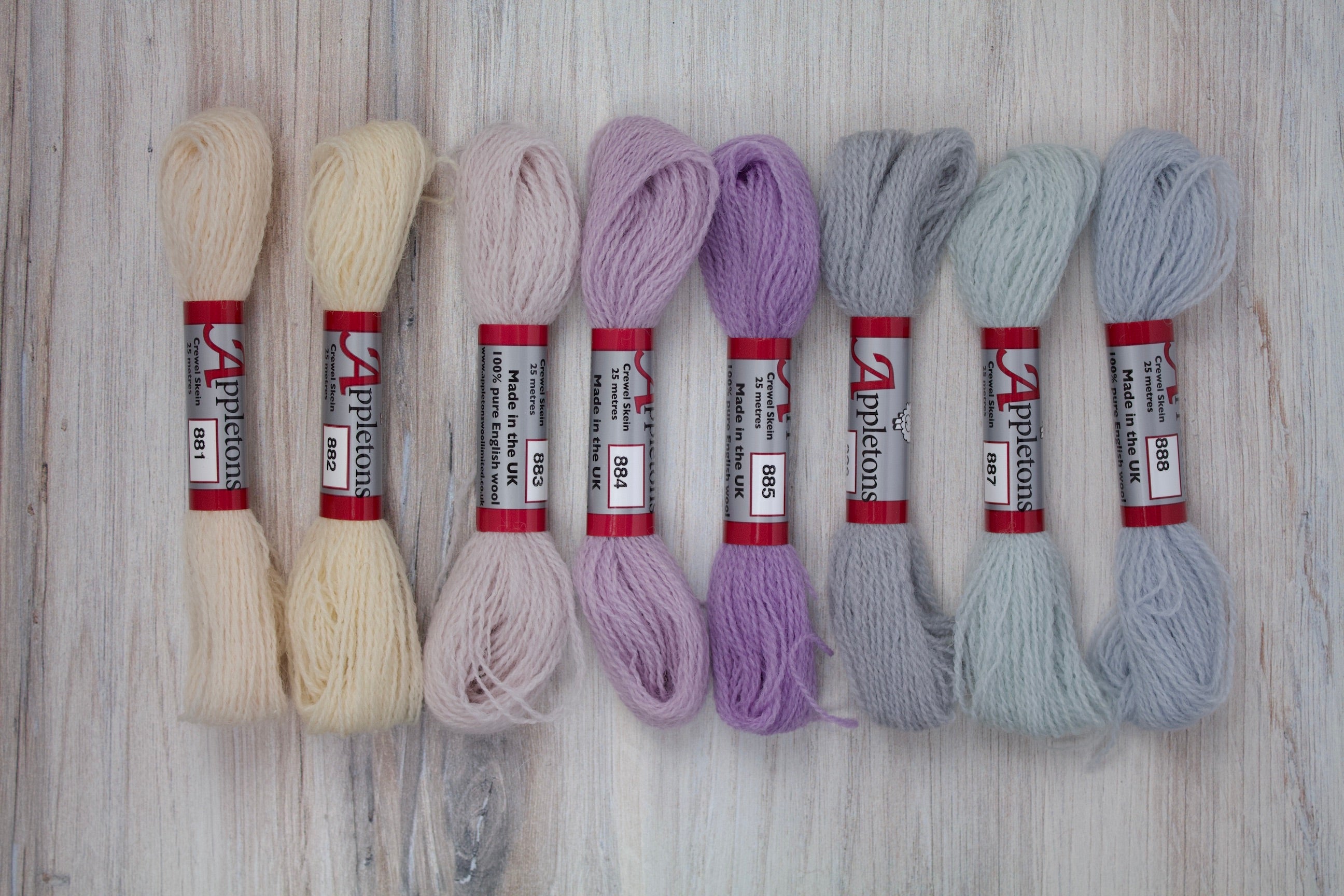 Individual Appletons Crewel Wool Skeins from the Pastel Shades Colorway (88)