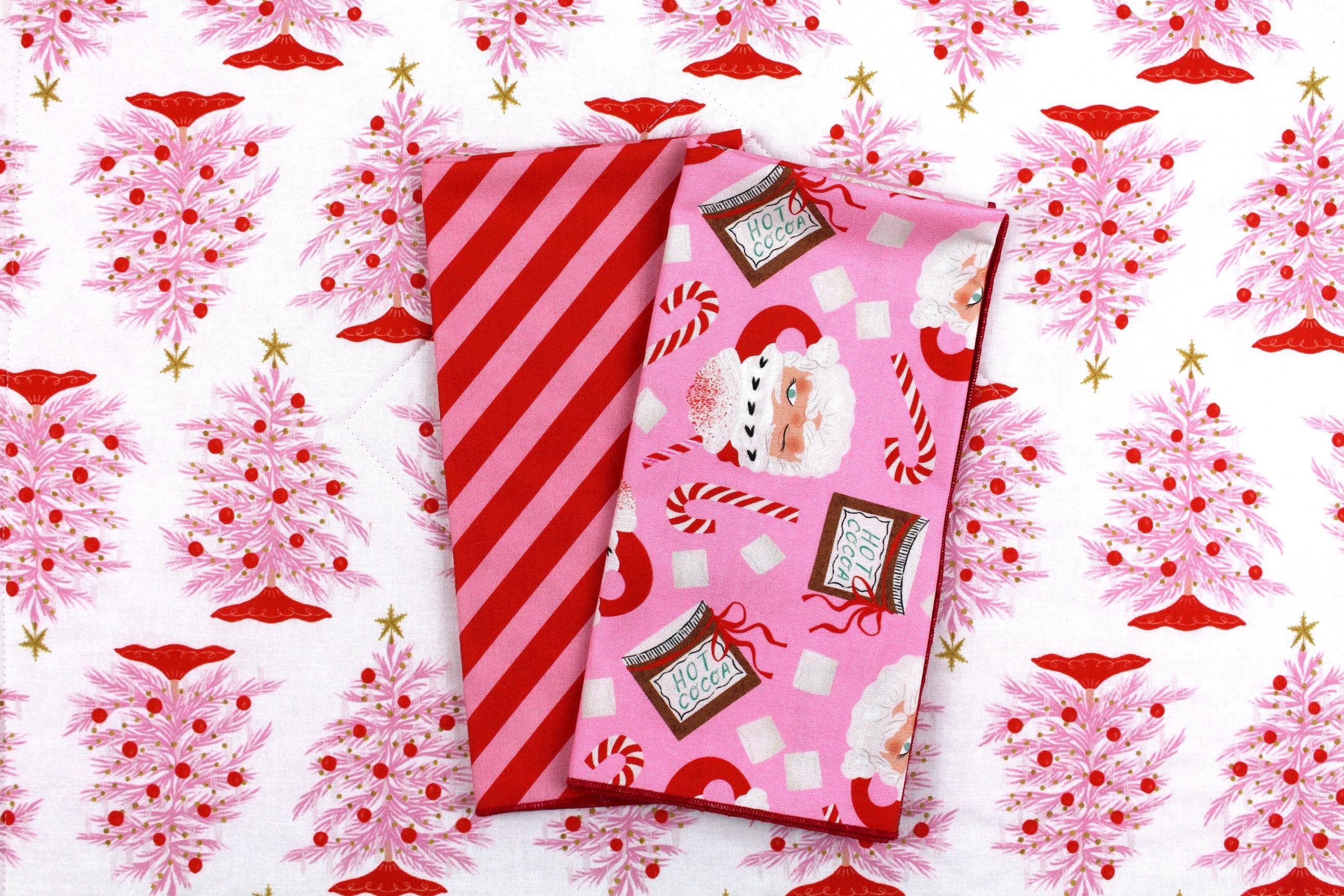 Pink Christmas Trees Placemats