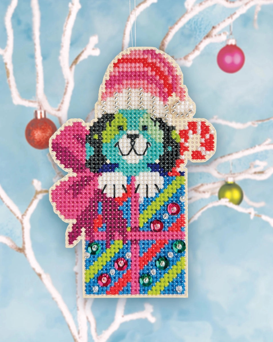 Deer Santa - Cross Stitch Ornament Kit — The Blue Peony