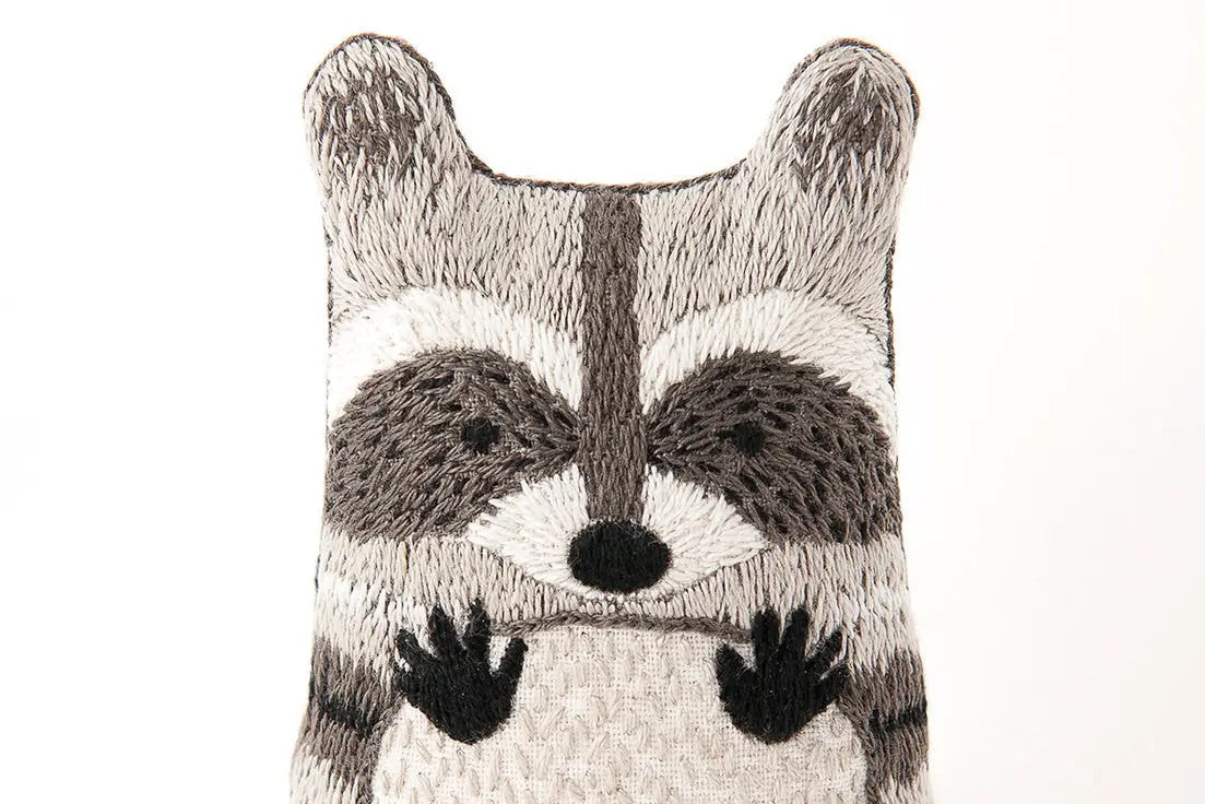 Raccoon Embroidered Doll Kit