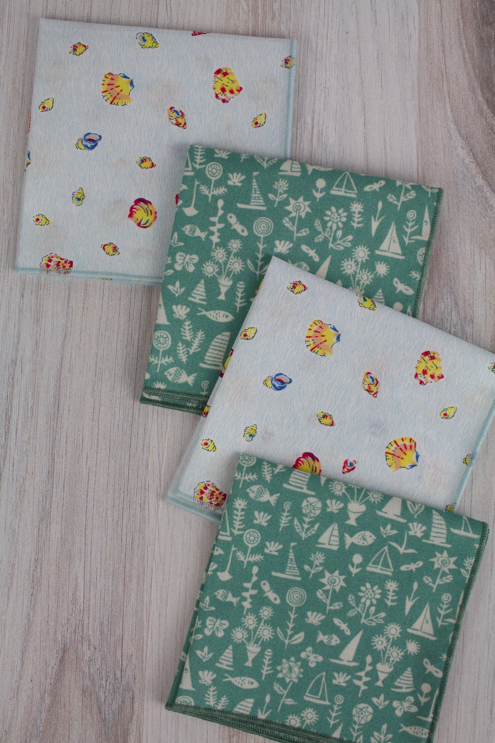 Riviera Sea Life Cocktail Napkins (Liberty of London Fabric)