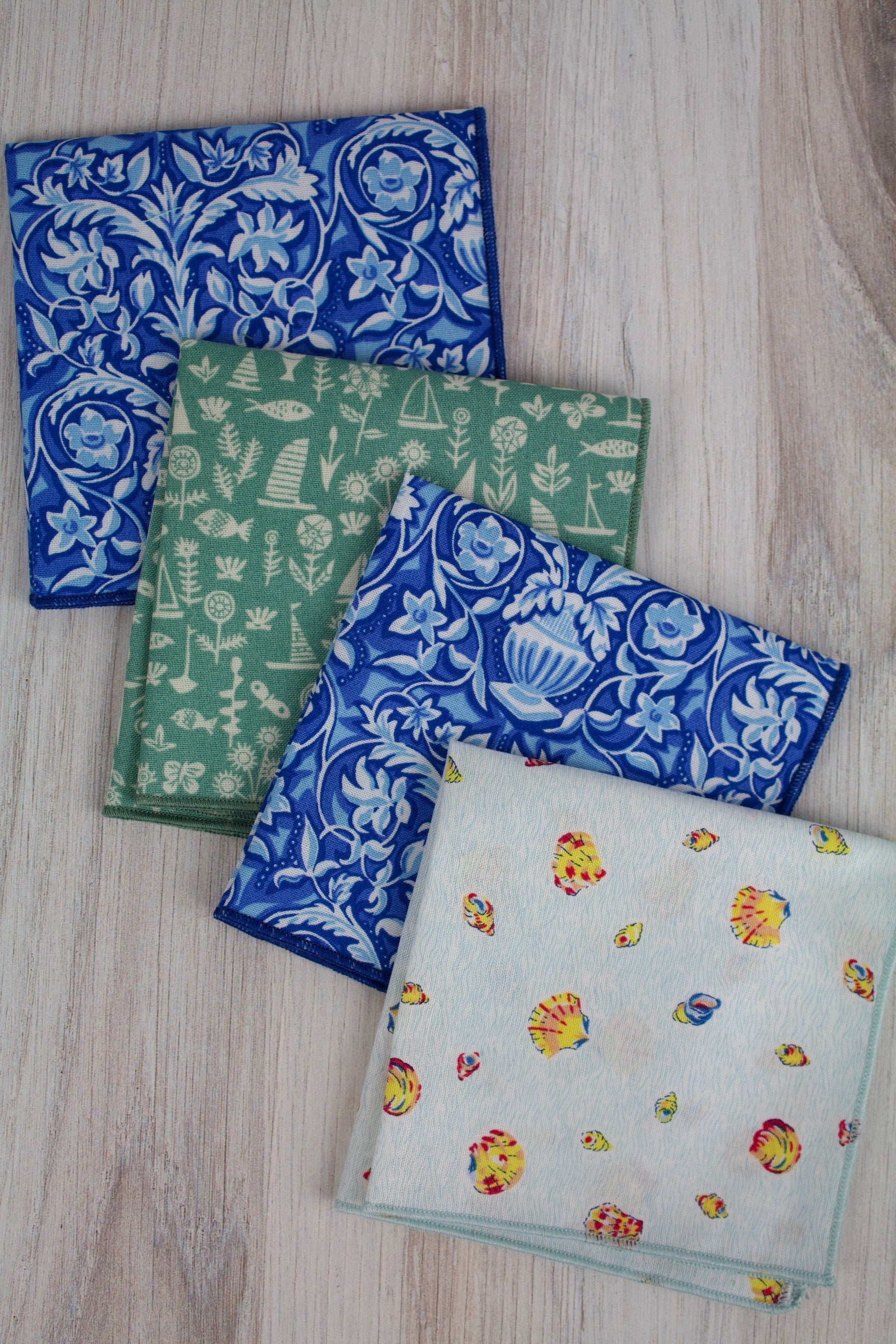 Riviera Sea Life Cocktail Napkins (Liberty of London Fabric)