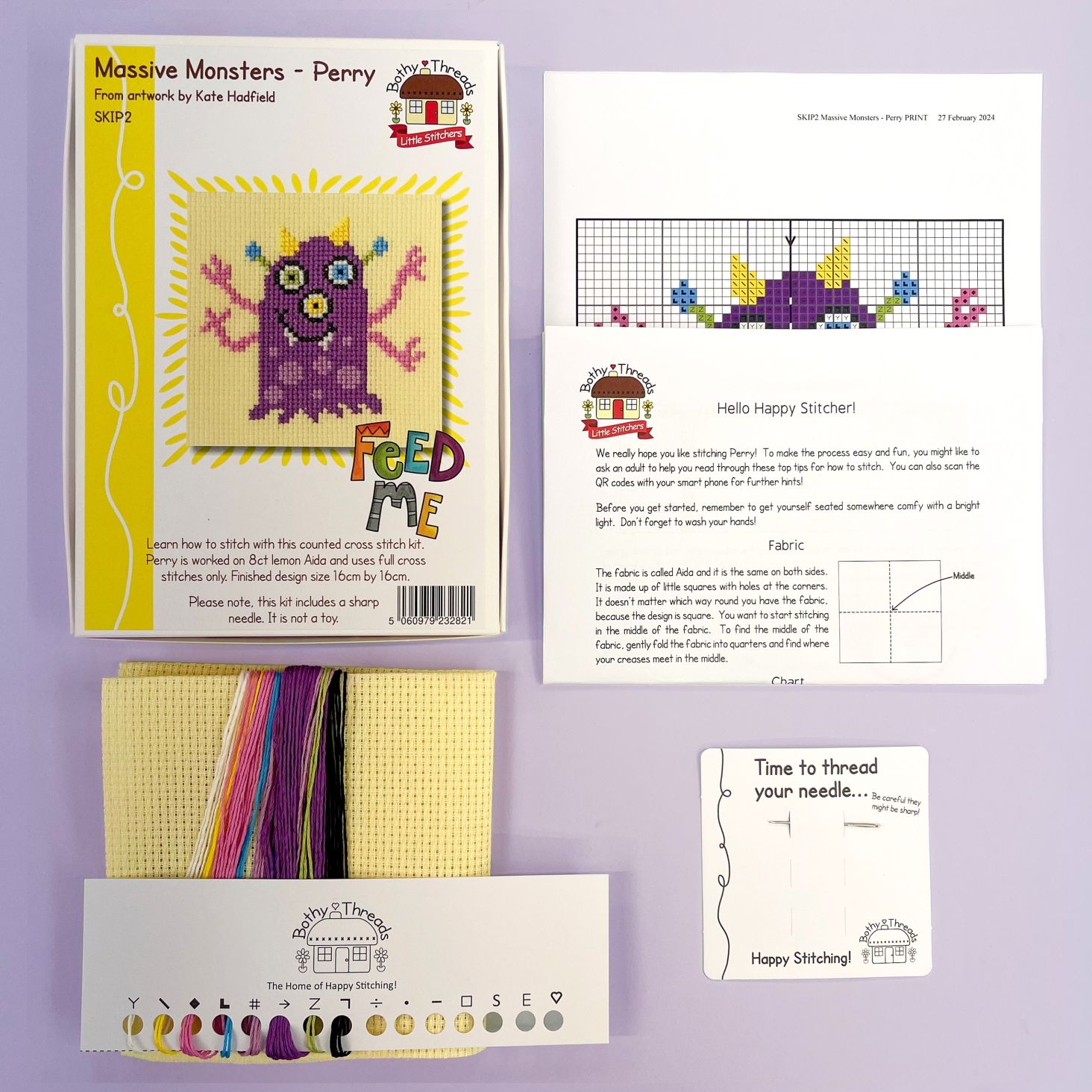 Little Stitchers Beginner Cross Stitch Kit - Perry Monster