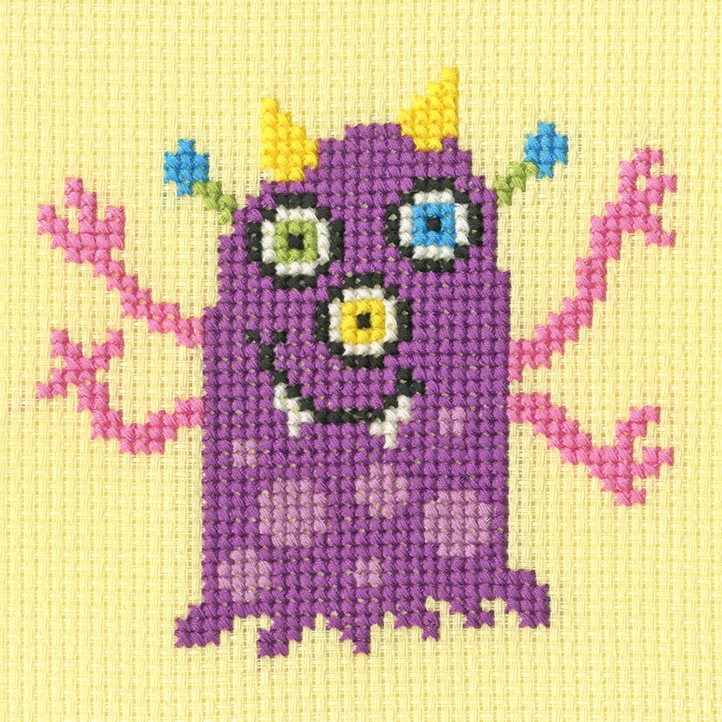 Little Stitchers Beginner Cross Stitch Kit - Perry Monster