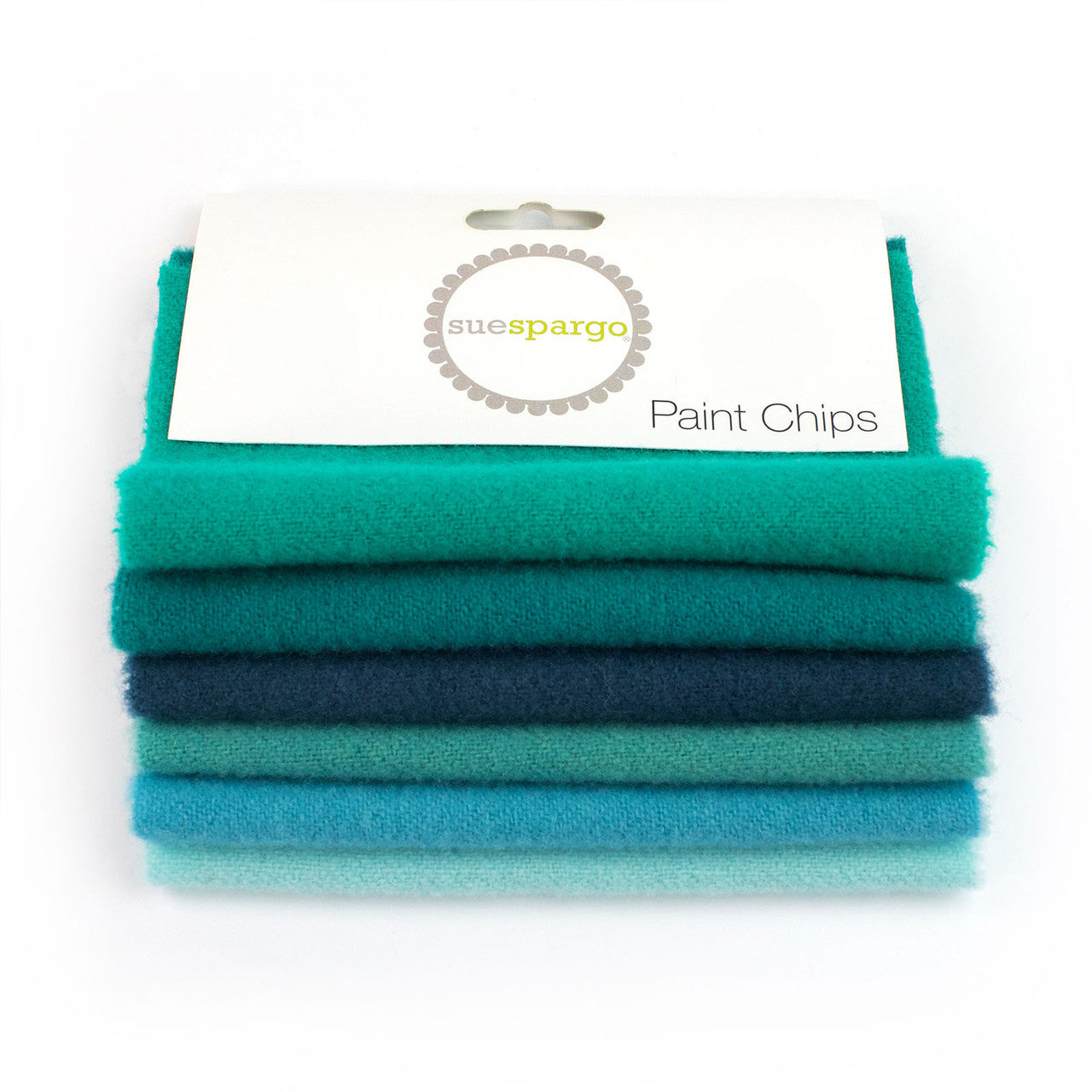 Teal Paint Chips Wool Bundle by Sue Spargo