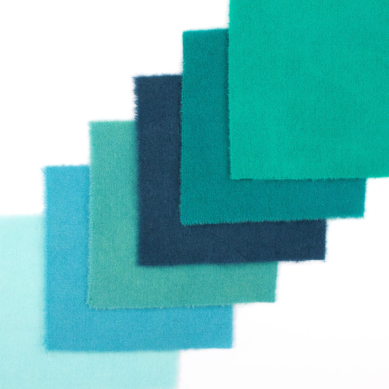 Teal Paint Chips Wool Bundle by Sue Spargo
