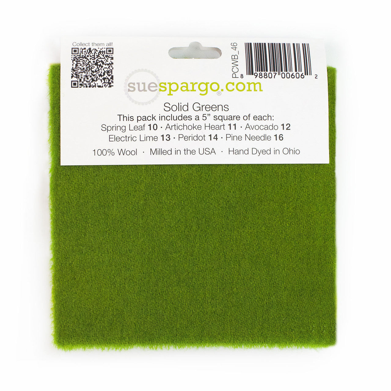 Green Paint Chips Wool Bundle by Sue Spargo