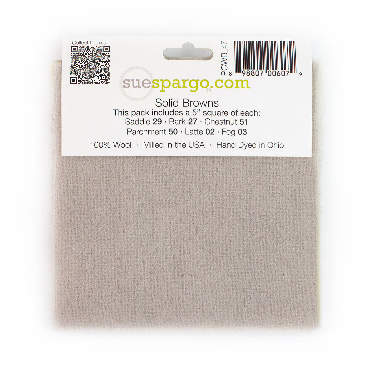 Brown Paint Chips Wool Bundle by Sue Spargo