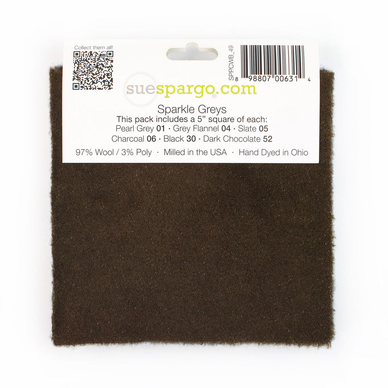 Grey Sparkle Paint Chips Wool Bundle by Sue Spargo