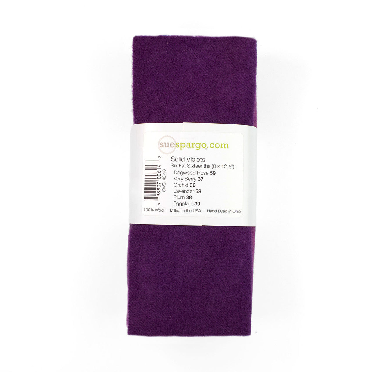 Violet Fat 1/16ths Wool Bundle by Sue Spargo