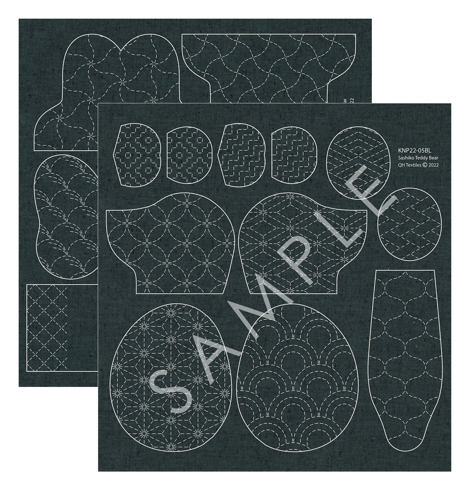 Sashiko Teddy Bear Sampler