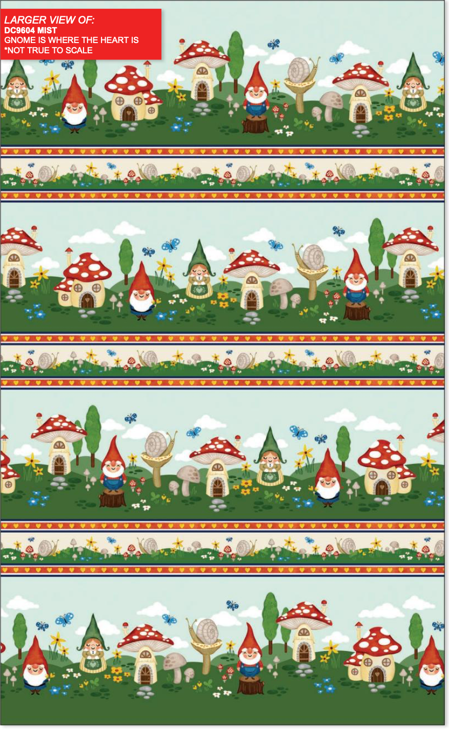 Gnome Is Where the Heart Is by Michael Miller Fabrics