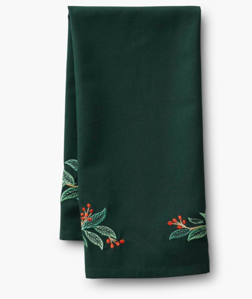 Willowberry Embroidered Tea Towel