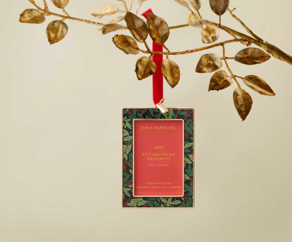 Willowberry Picture Frame Ornament from Rifle Paper Company