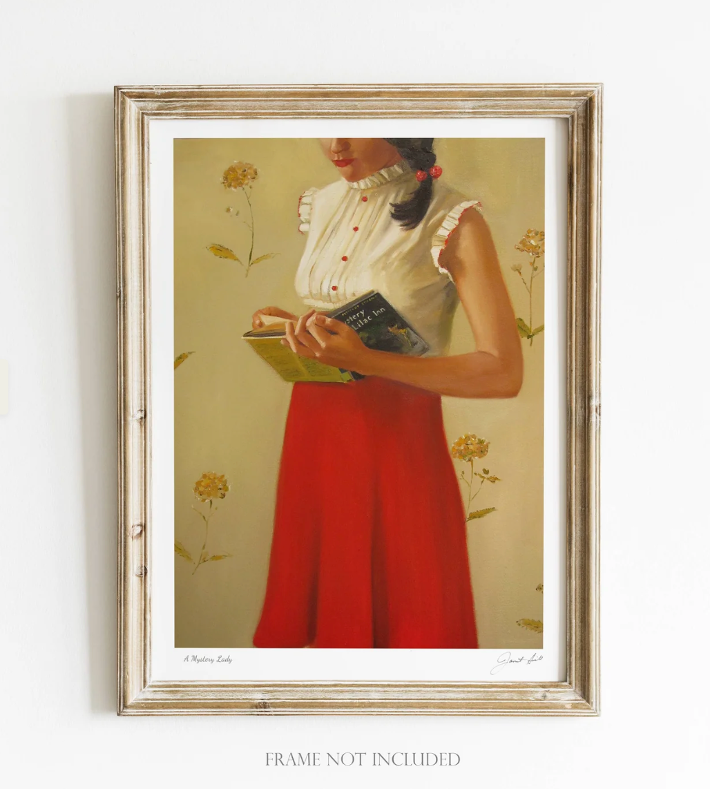 A Mystery Lady Art Print