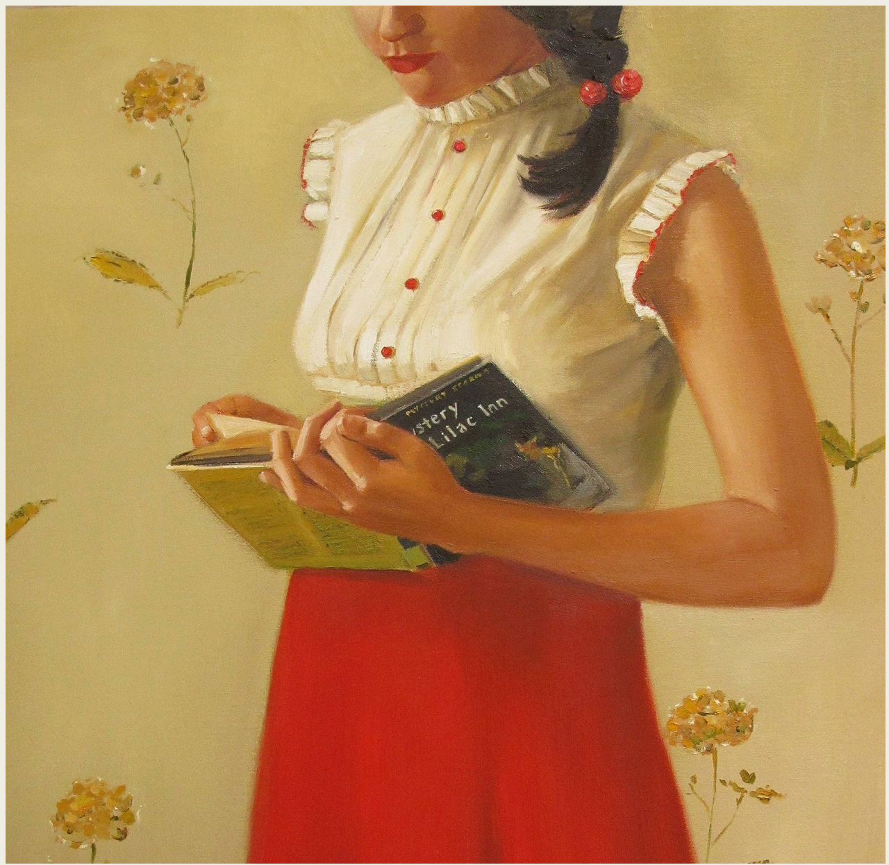 A Mystery Lady Art Print
