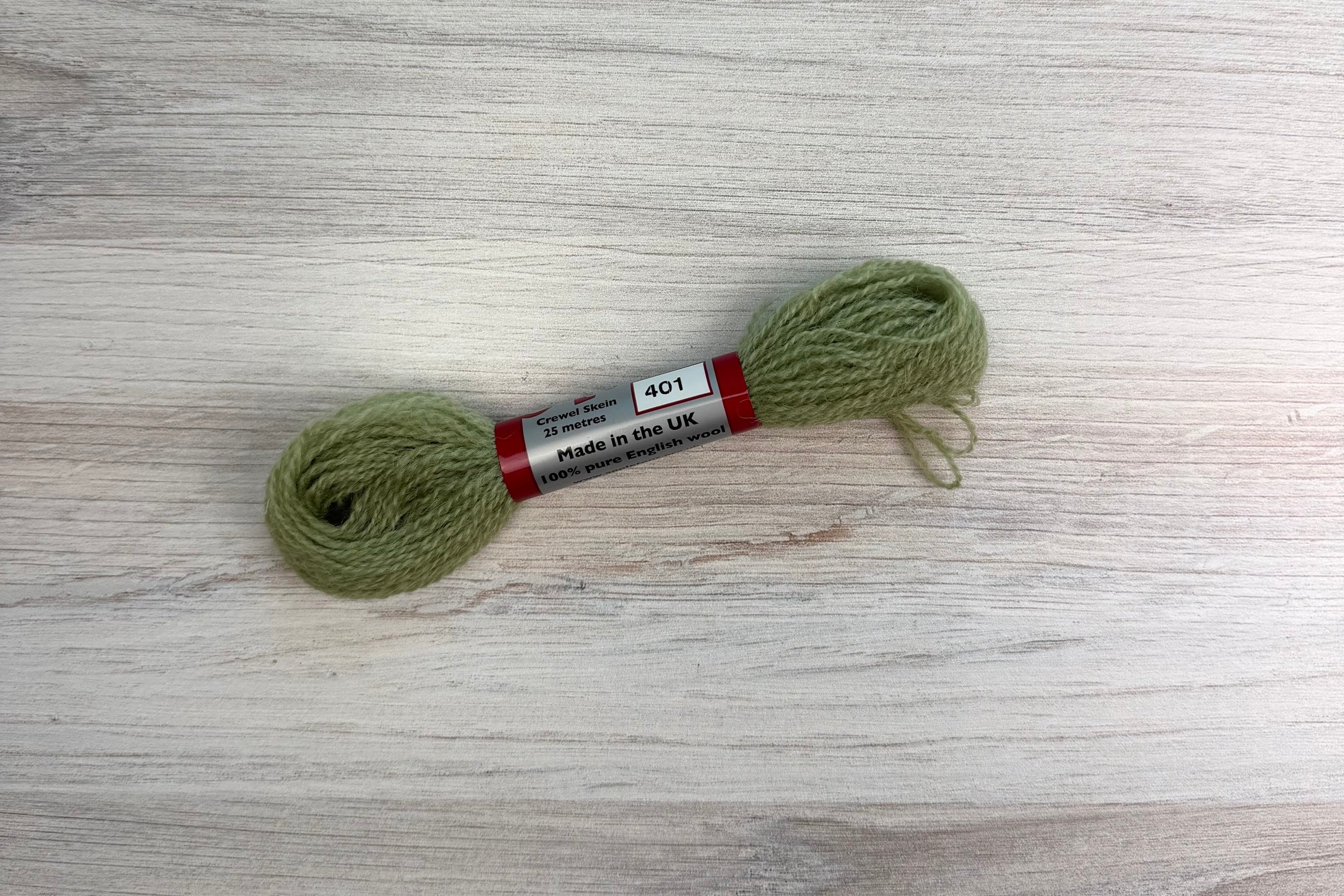 Individual Appletons Crewel Wool Skeins from the Sea Green Colorway