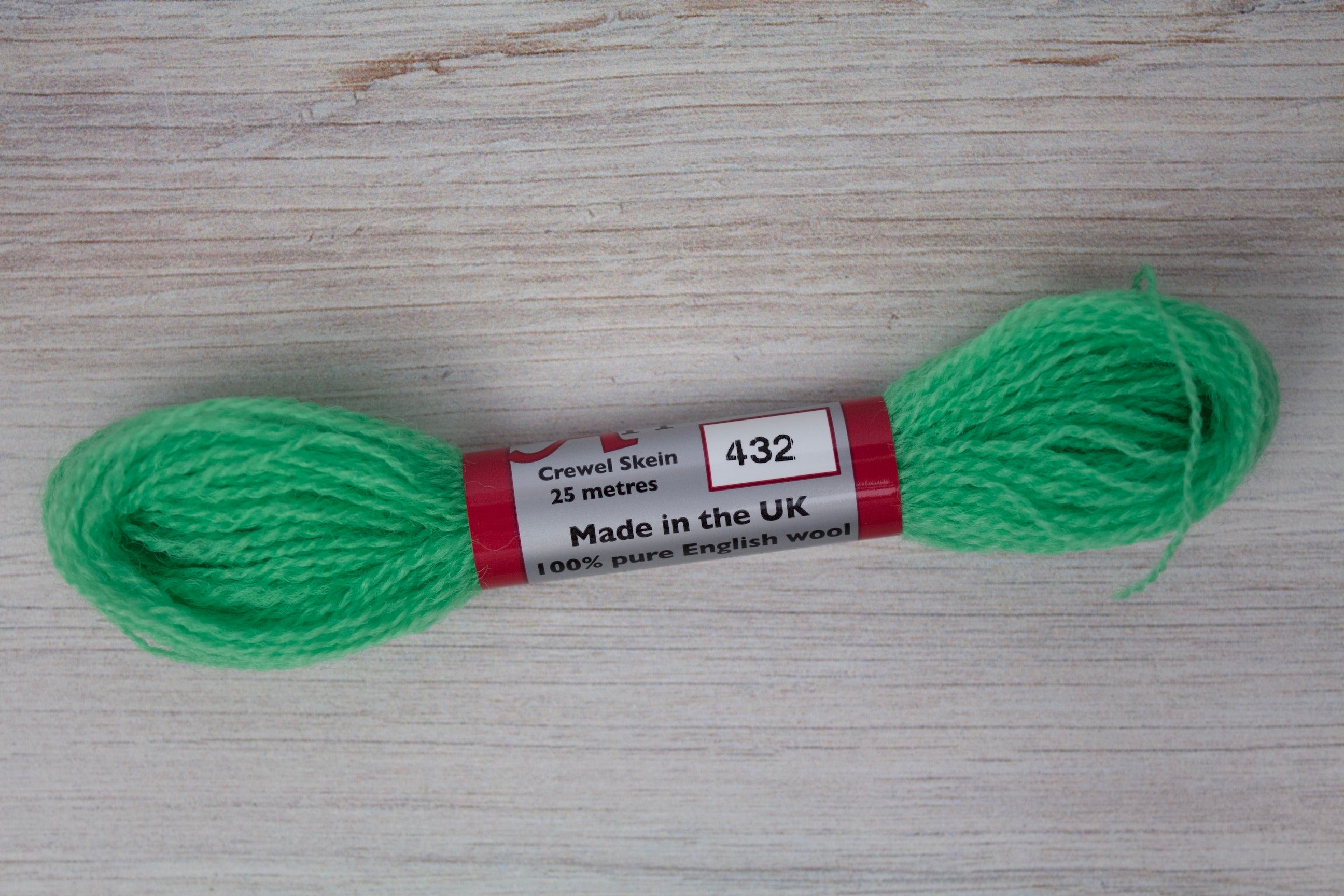 Individual Appletons Crewel Wool Skeins from the Signal Green Colorway