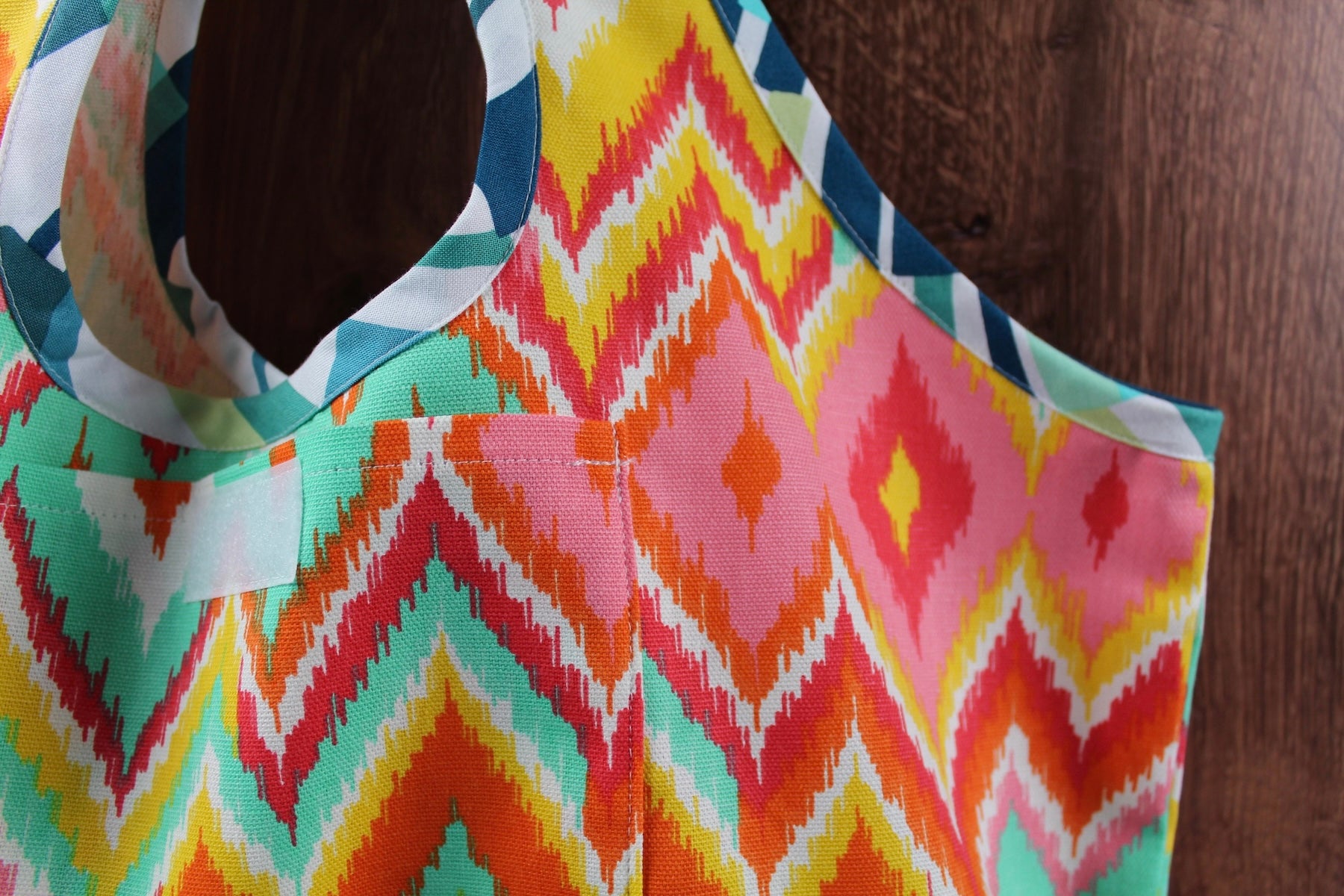 Summer Ikat Folding Shopping Tote