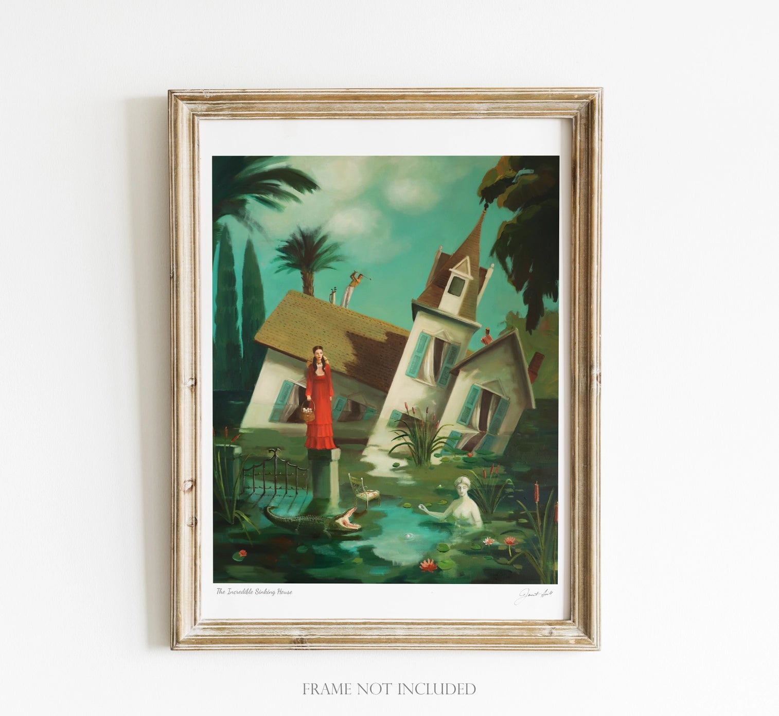 The Incredible Sinking House Art Print