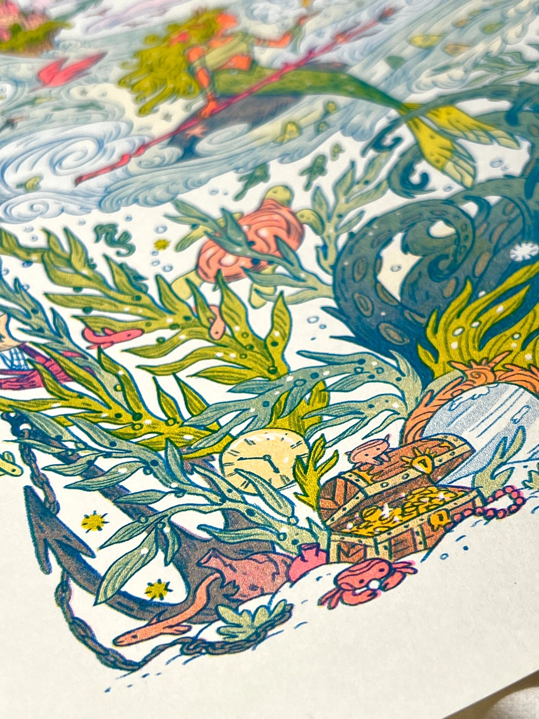 The Little Mermaid Riso Print