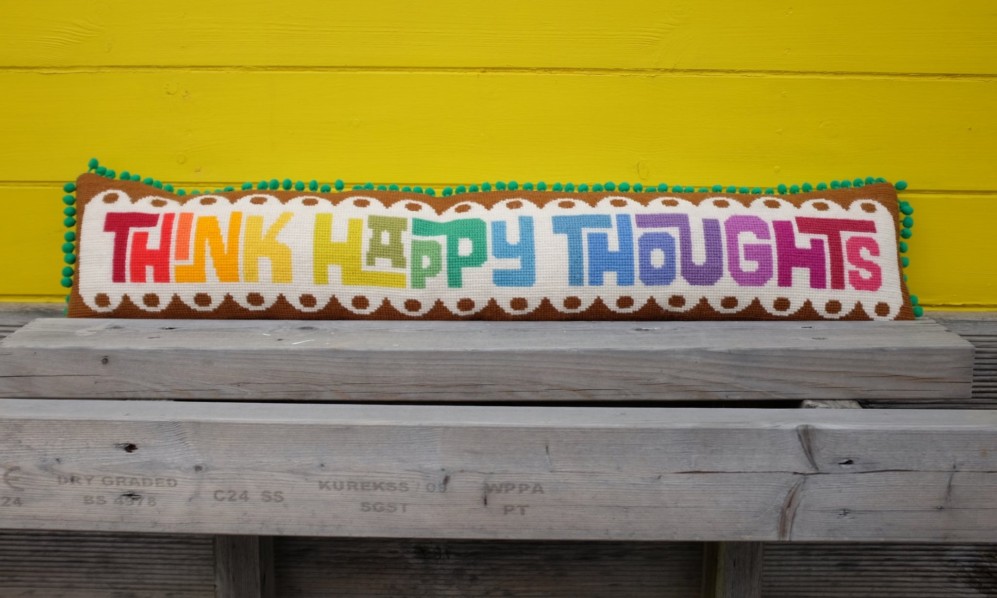 Think Happy Thoughts Cross Stitch Kit