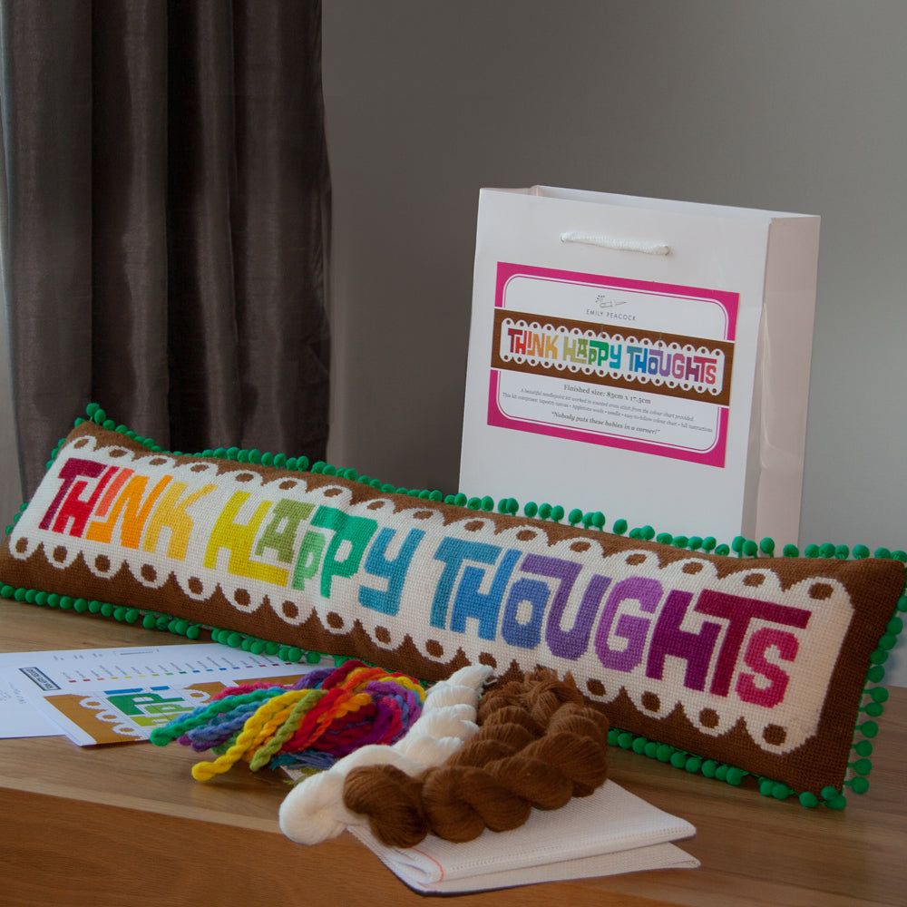 Think Happy Thoughts Cross Stitch Kit