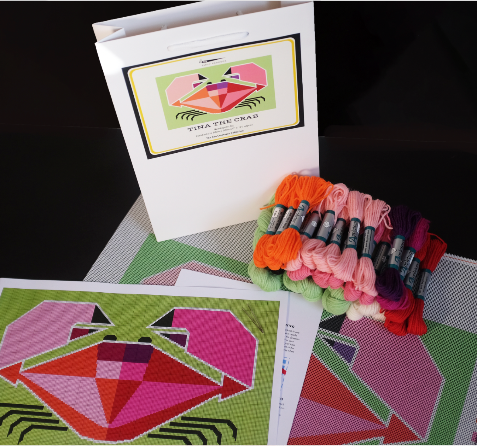 Tina The Crab Needlepoint Kit