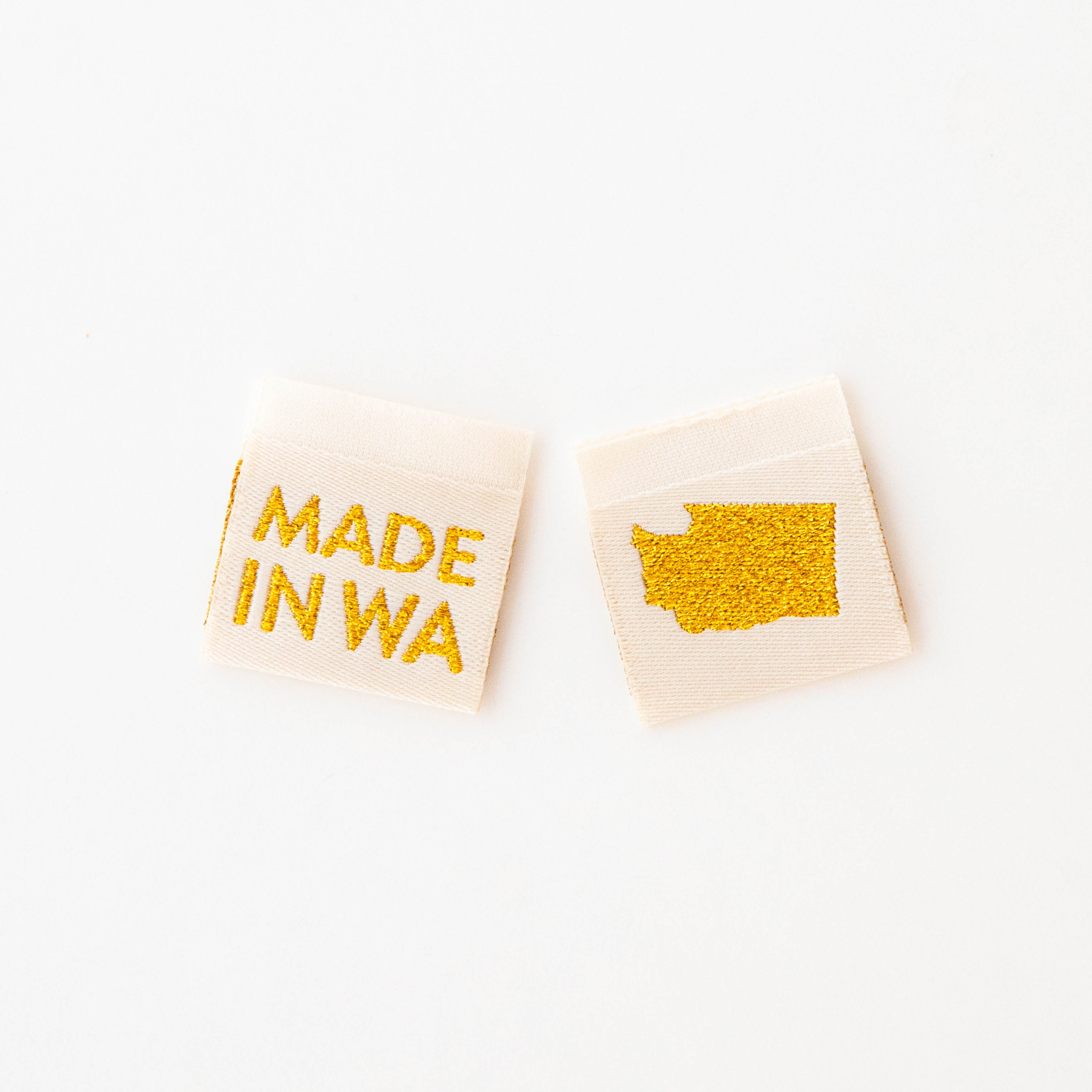 Made in Washington Gold Woven Sewing / Clothing Labels