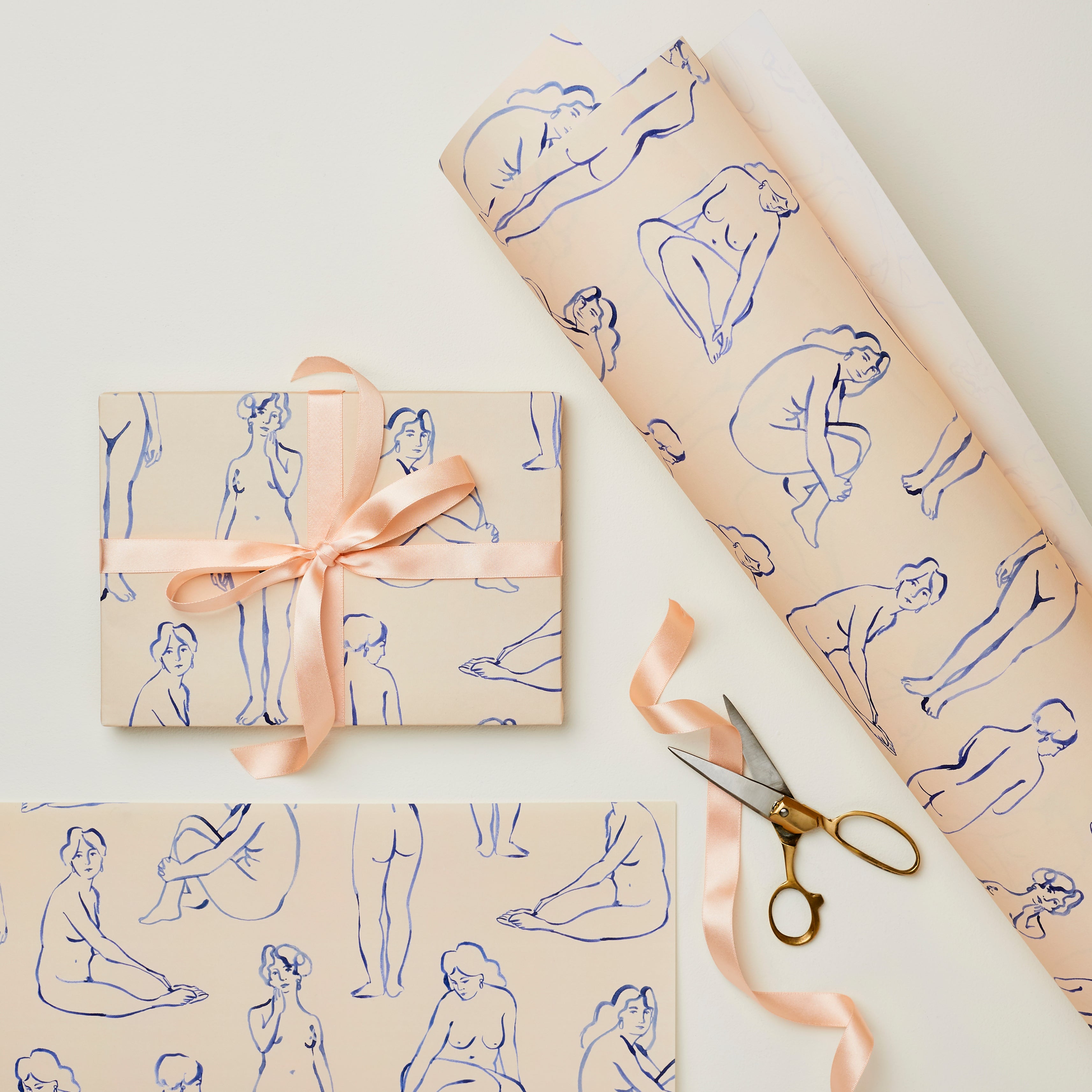 Nudes Patterned Wrapping Paper (2 colors available)