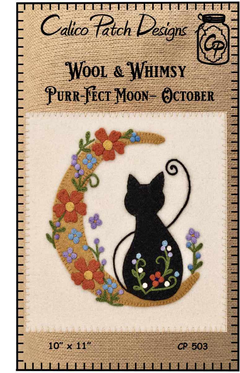 Purr-fect Moon / Wool & Whimsy Appliqué Pattern