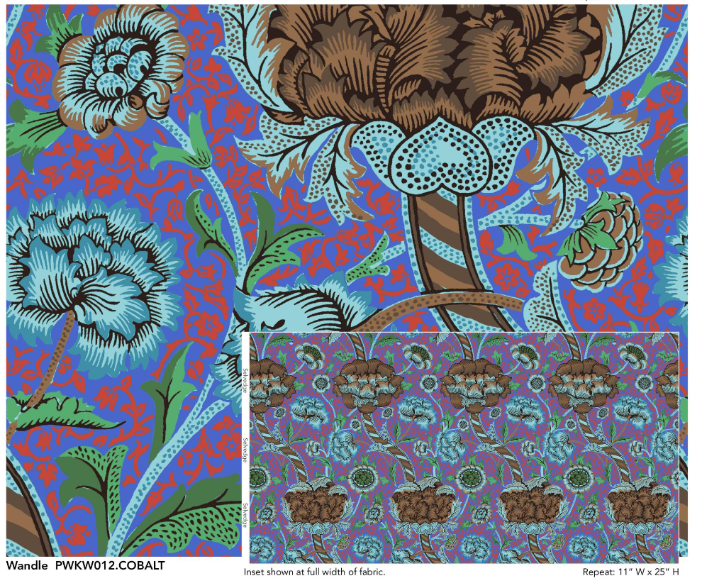 Wandle / Cobalt by Kaffe Fassett x William Morris & Co.