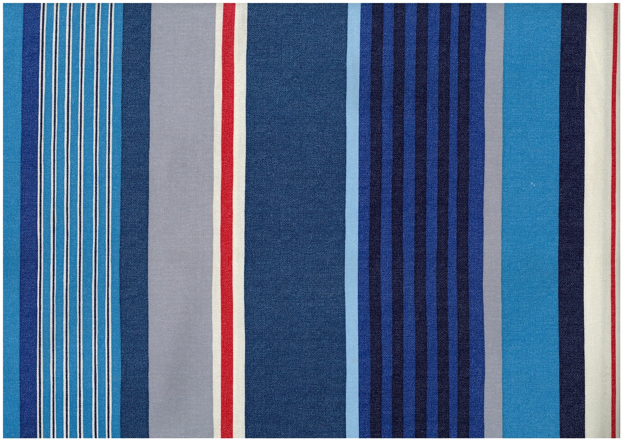 Dynamic Stripes Oxford Canvas in Blue Multi