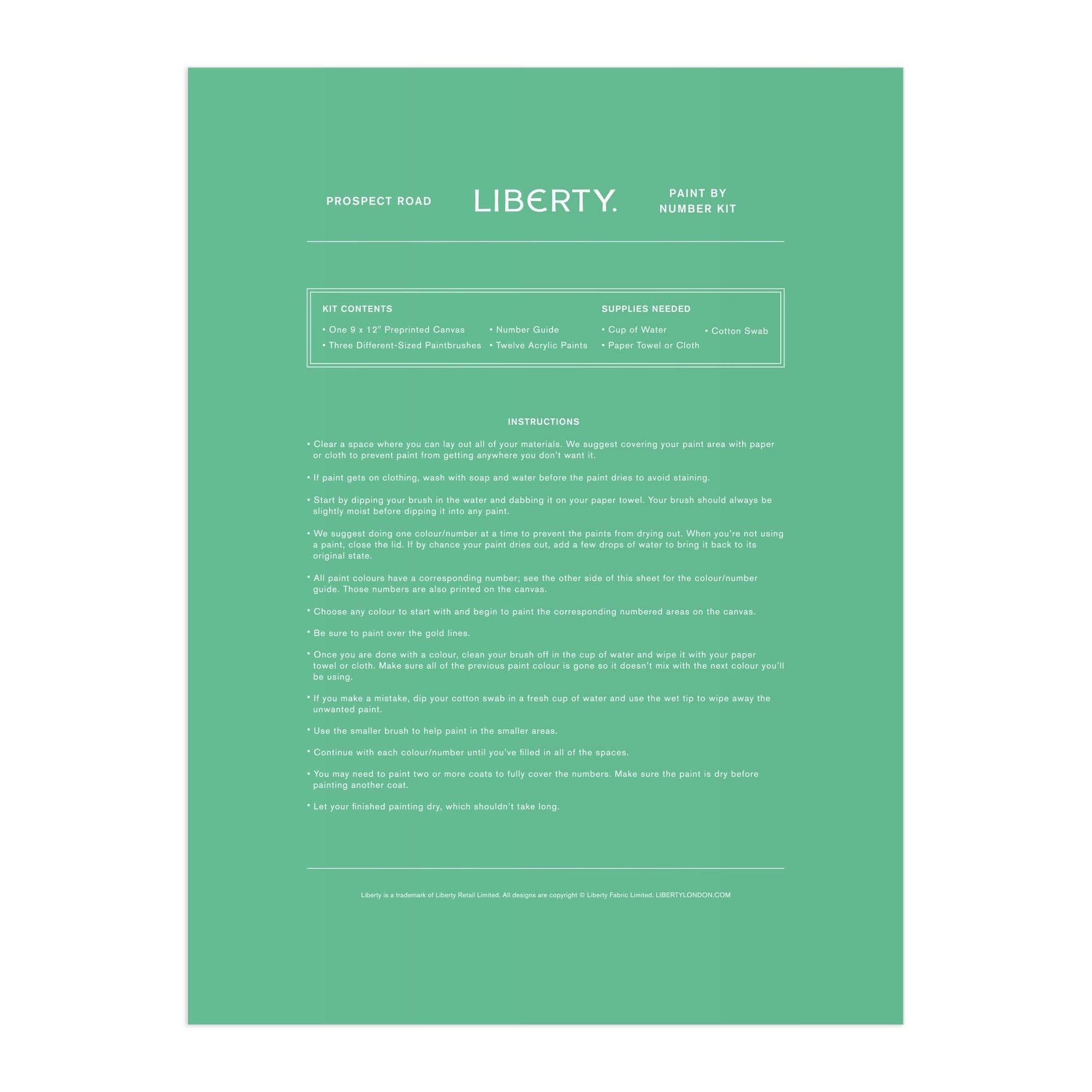 Liberty Prospect Road Paint by Number Kit