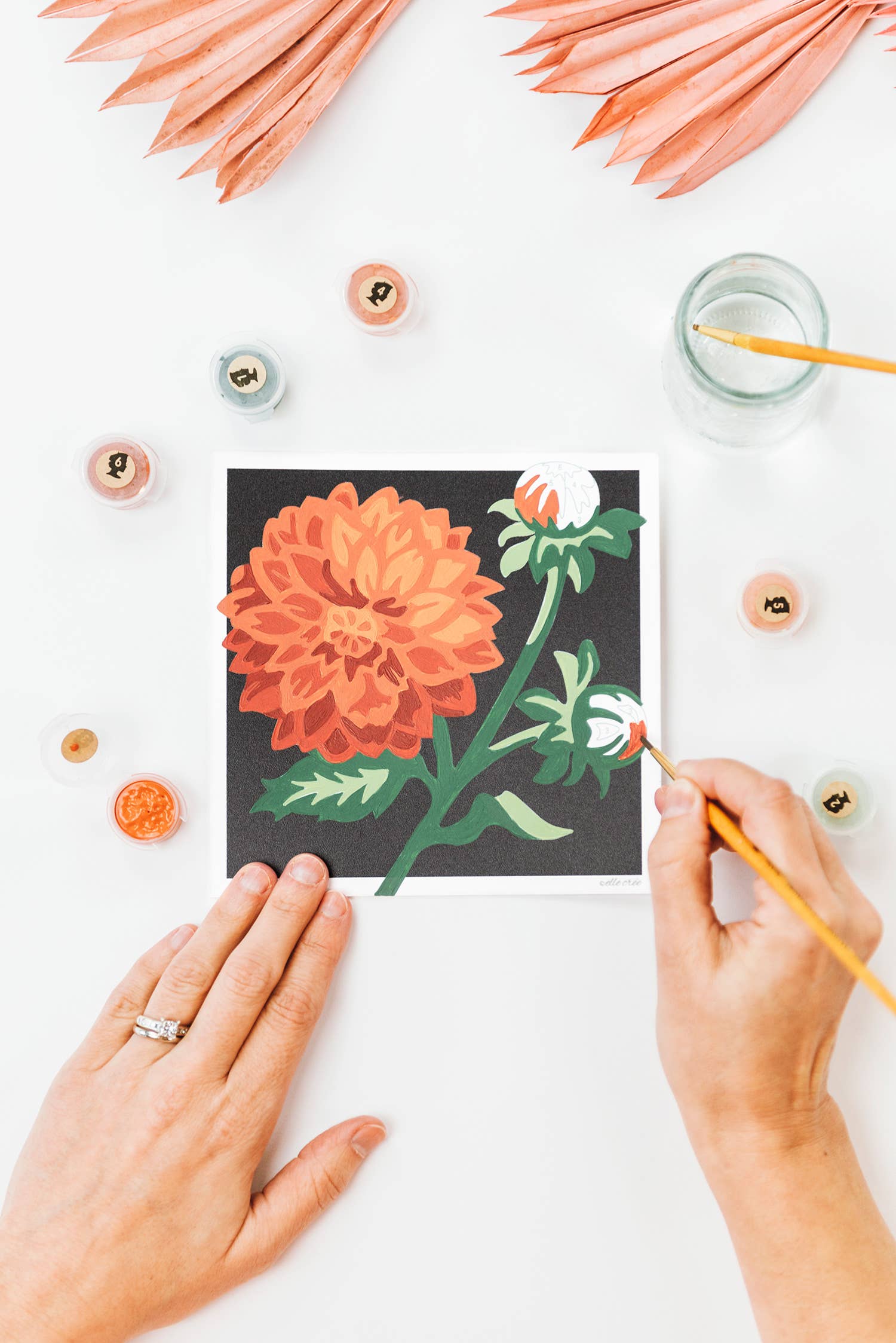 Dahlias MINI Paint-by-Number Kit