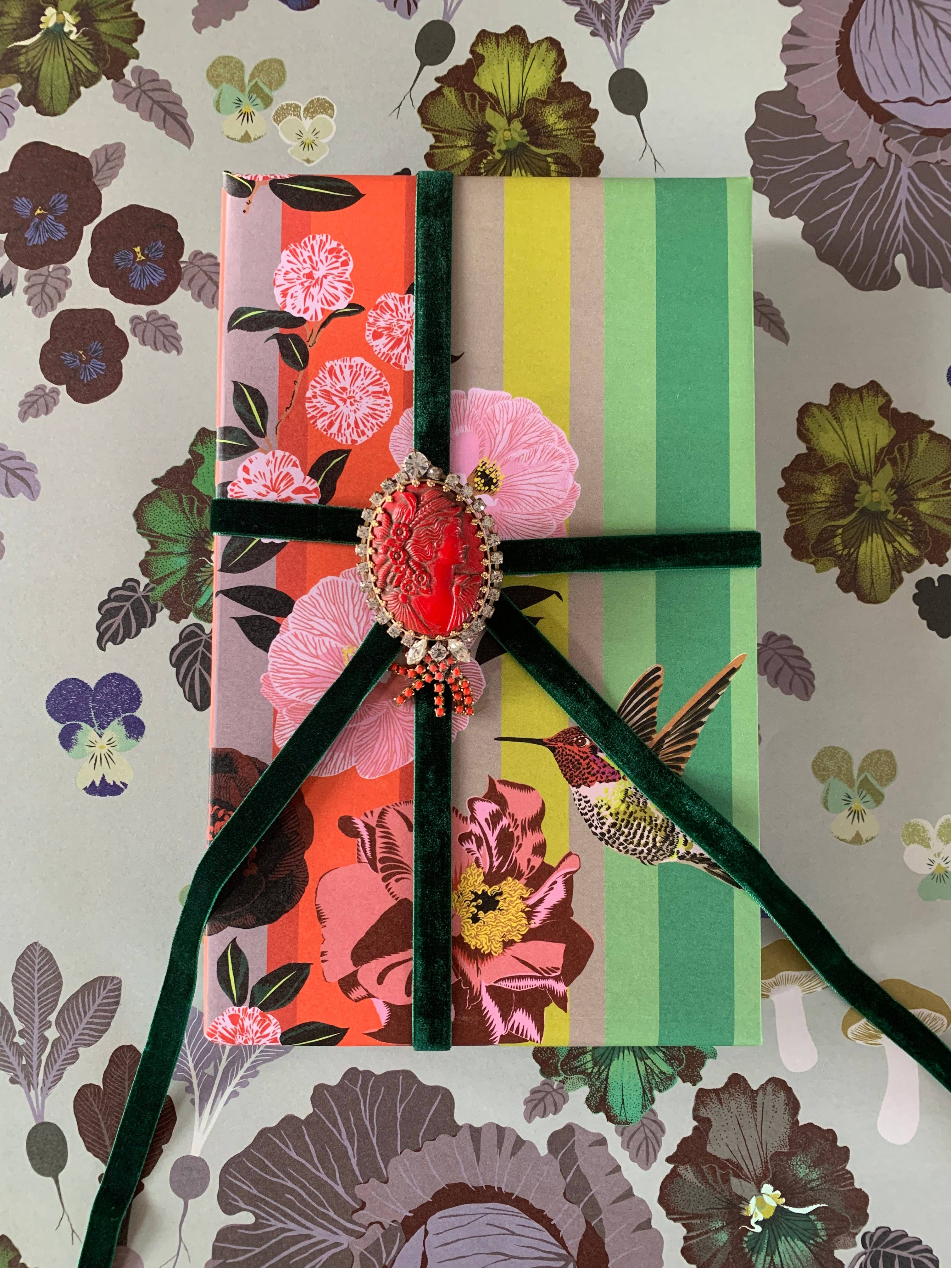 Camellia Stripe Wrapping Paper