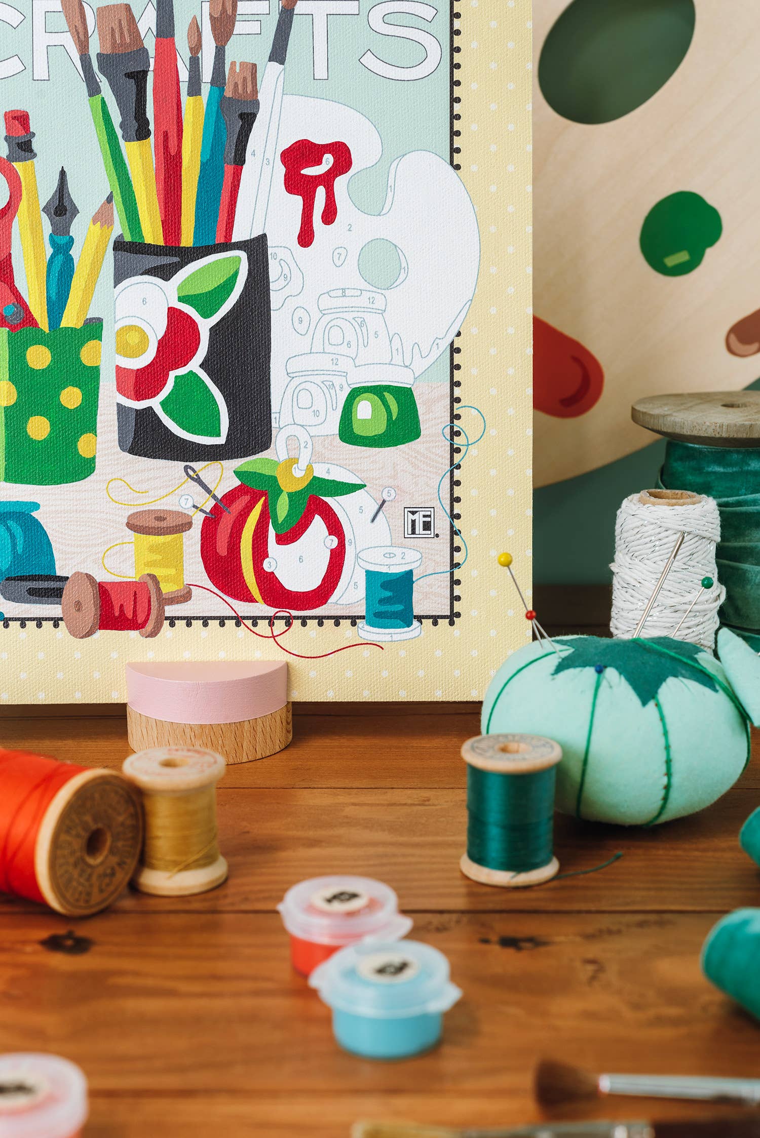 Mary's Craft Table Mary Engelbreit Paint-by-Number Kit