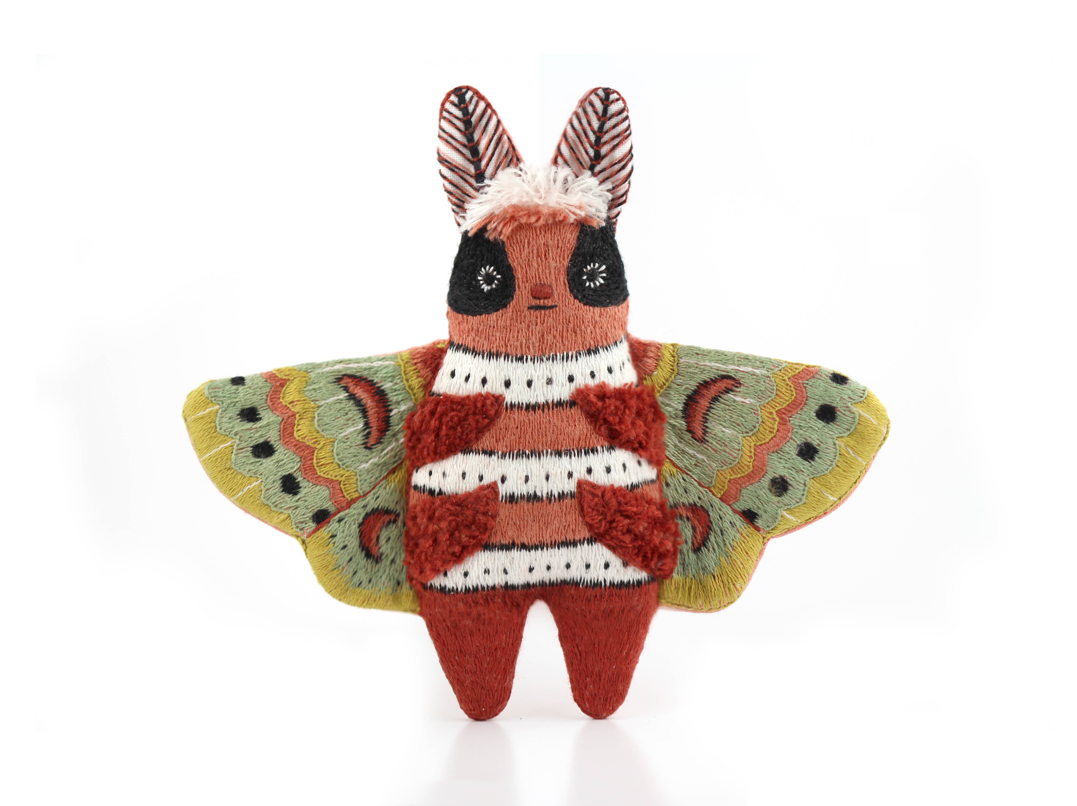 Moth Embroidered Doll Kit