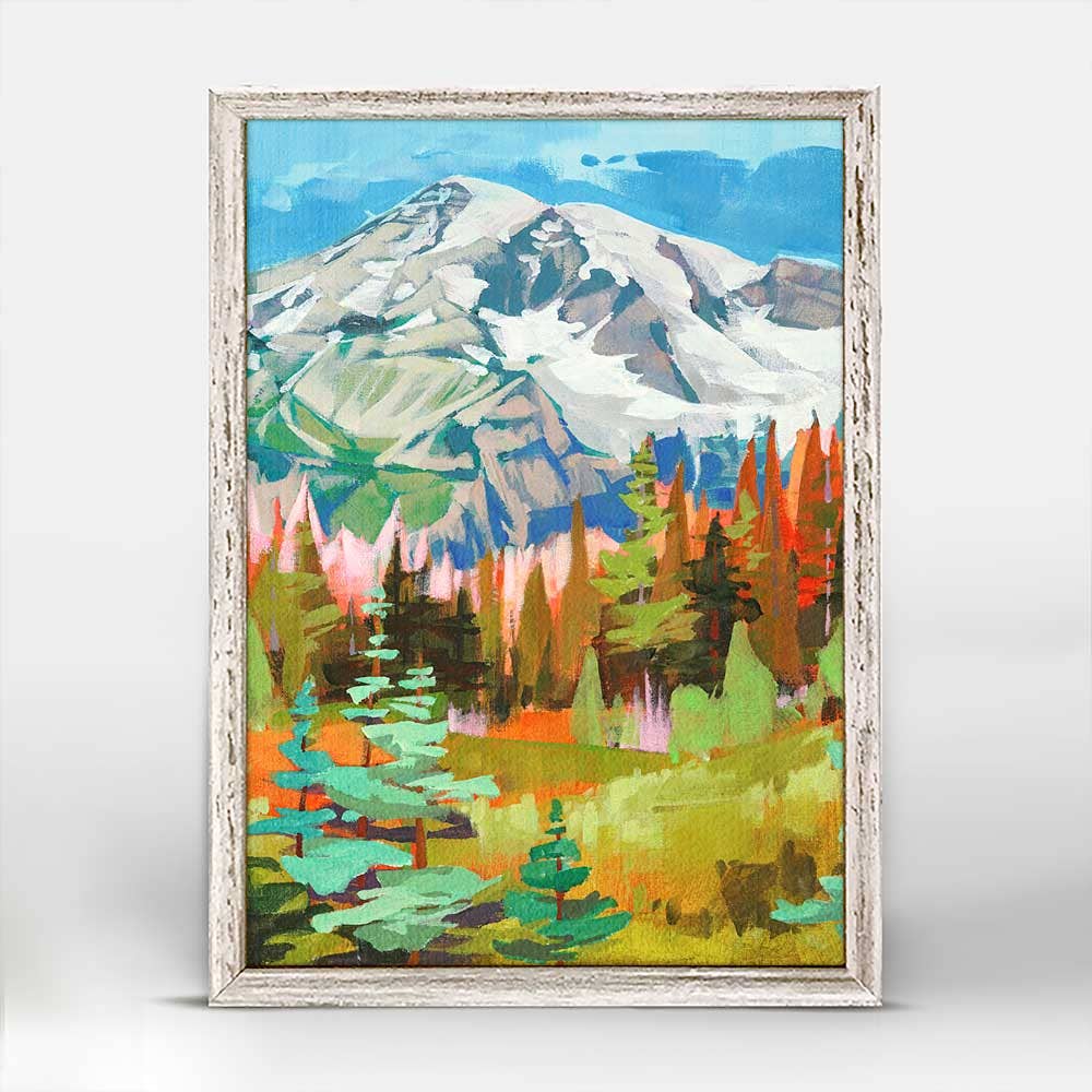 Rainier Road Trip Mini Framed Canvas