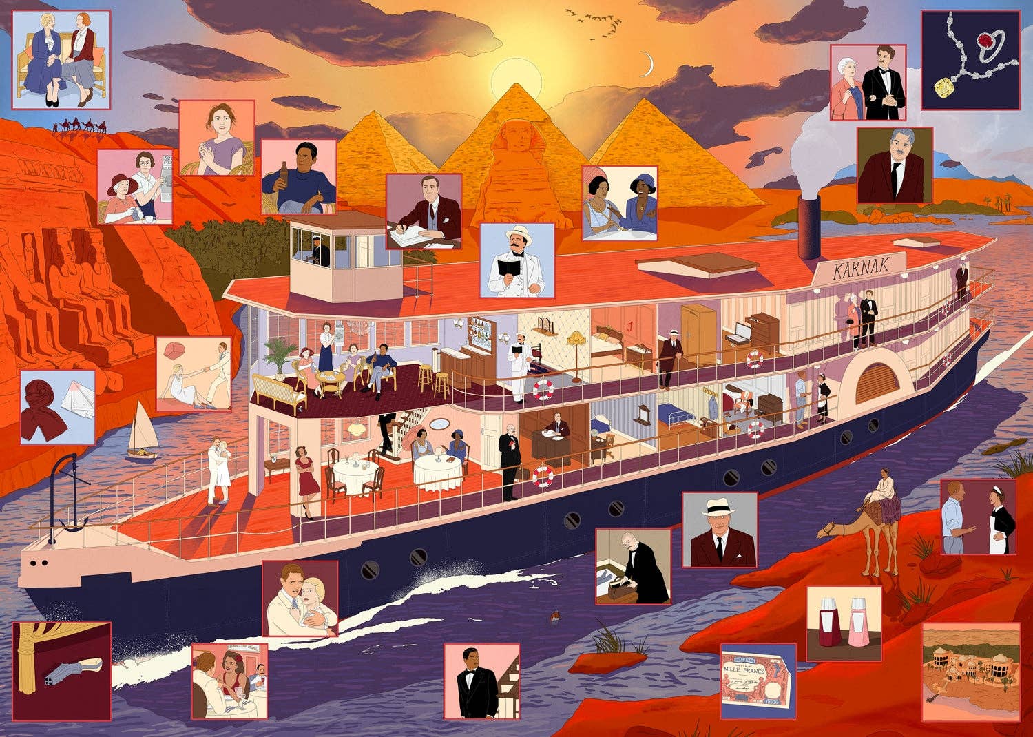 The World of Agatha Christie: Death on the Nile: A 1000-piece jigsaw puzzle