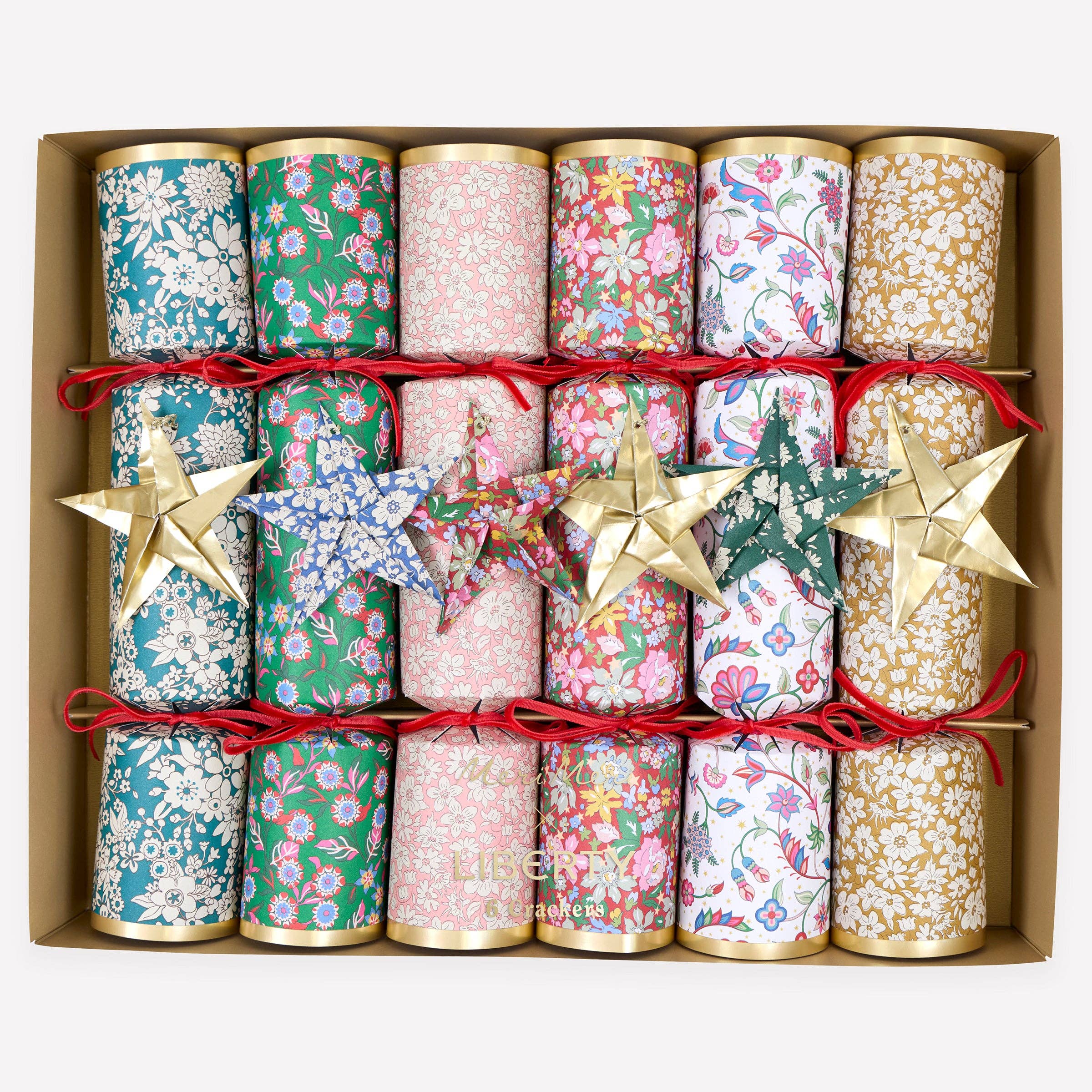 Meri Meri x Liberty Origami Star Christmas Crackers